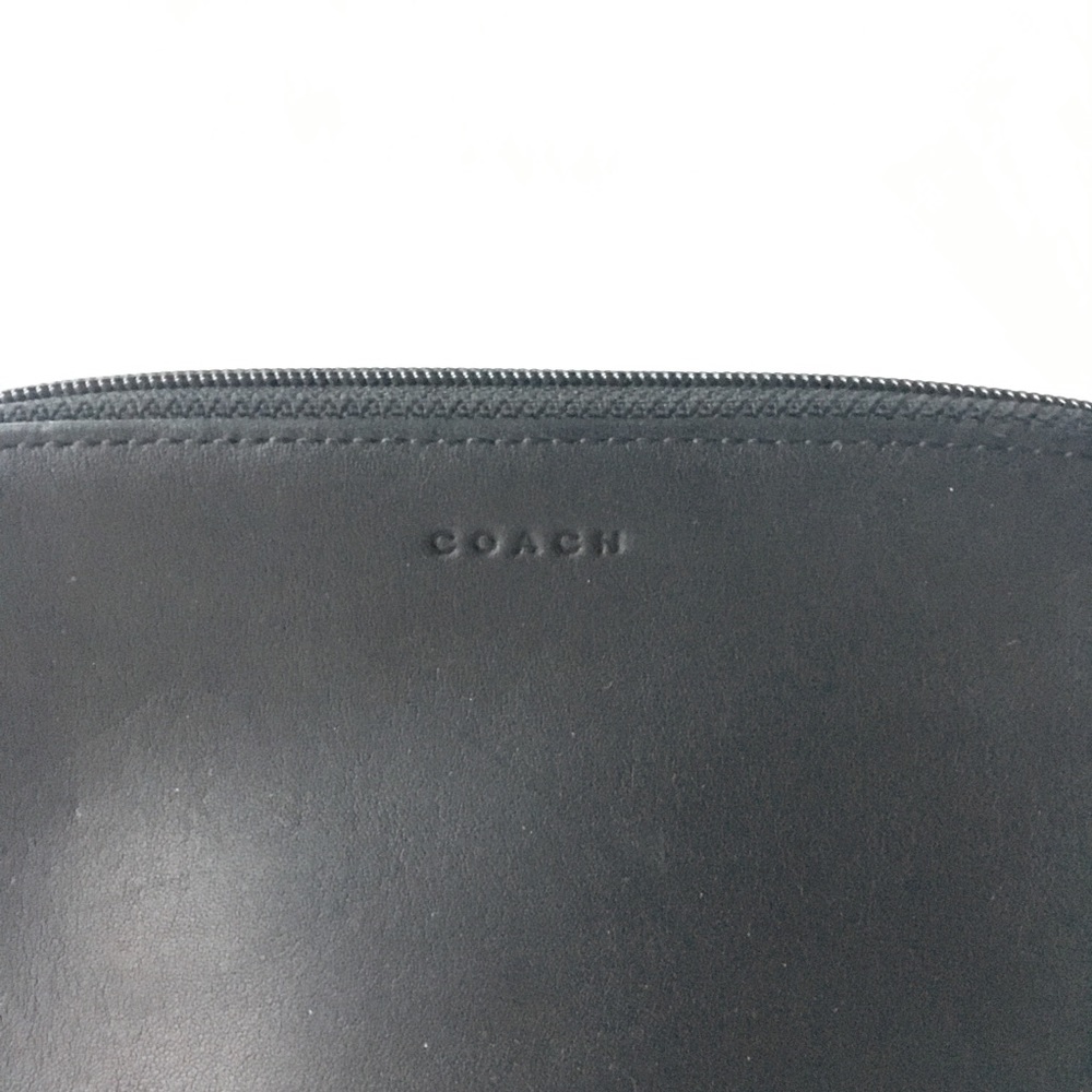 COACH Black Leather Cosmetic Pouch - Picture 4 of 13